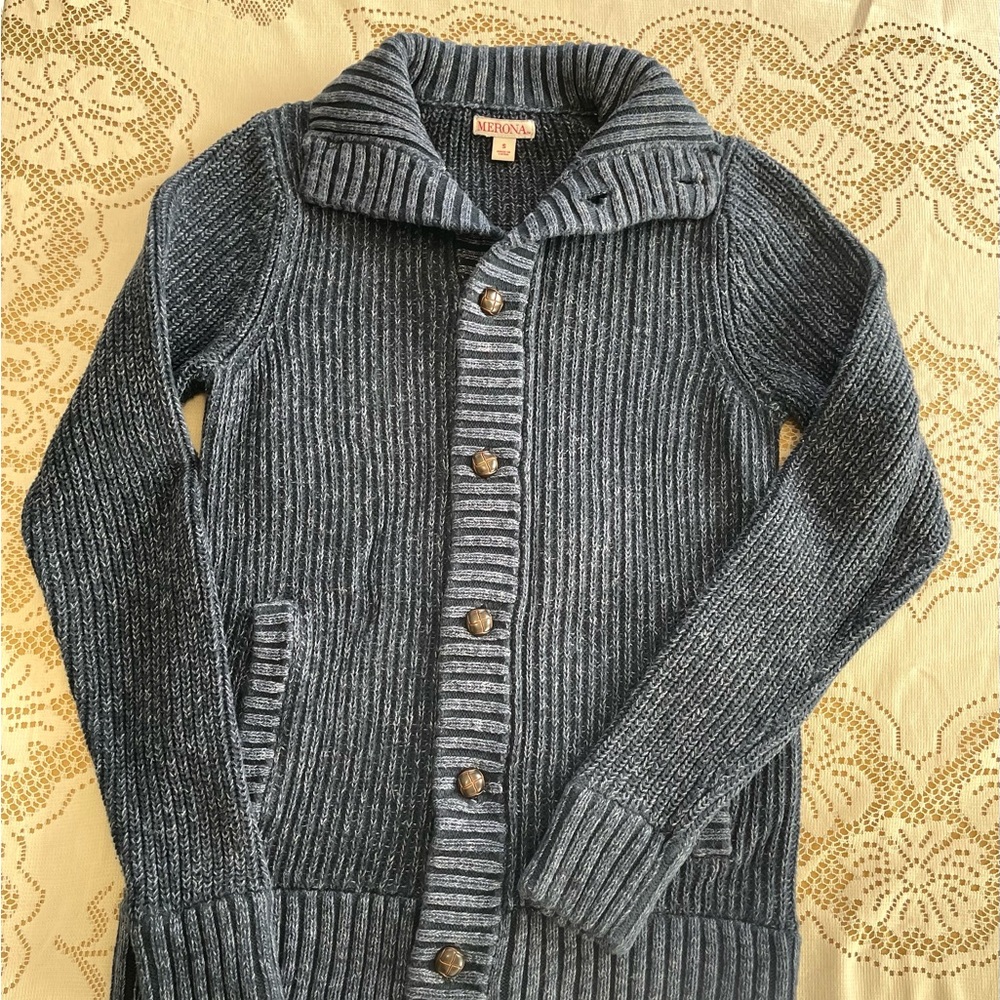 Merona Gray Ribbed Cardigan Sweater